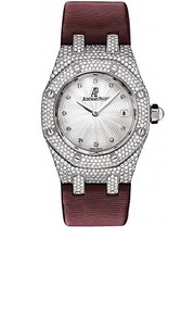Audemars Piguet Royal Oak Ladies Pave (WG / Diamonds / Red Strap)