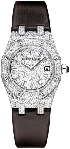 Audemars Piguet Royal Oak Ladies (WG / Pave Diamonds / Strap)