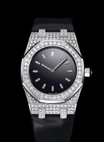 Audemars Piguet Royal Oak Tuxedo Ladies (WG / Diamonds / Leather)