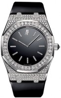 Audemars Piguet Royal Oak Tuxedo (WG / Diamonds-Black / Leather)
