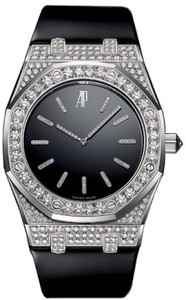 Audemars Piguet Royal Oak Tuxedo (WG / Diamonds-Black / Leather)