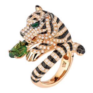 Boucheron Bagha, the tiger Pink ring Tourmaline