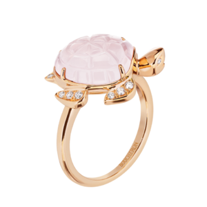 Boucheron Honu, the turtle pink, pink quartz