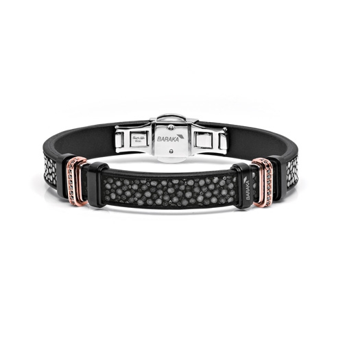 Мужской браслет Leather bracelet in Gold and diamonds Baraka 'Ref: BR23115