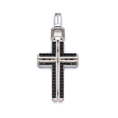 Мужской кулон Men's Cross Pendant With Diamonds Baraka 'Ref: CR214441B