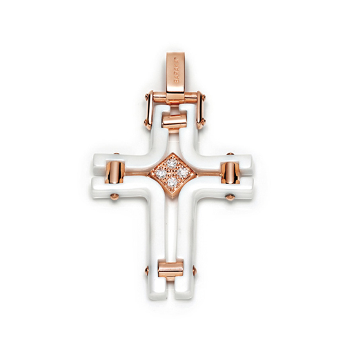 Мужской кулон Men's Cross Pendant With Diamonds Baraka 'Ref: CR21524