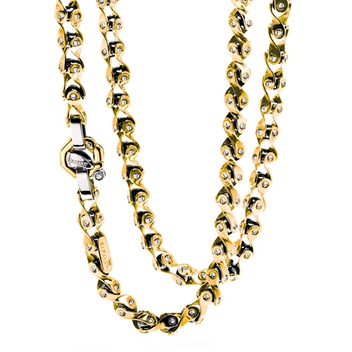 Мужская цепочка Chain in Gold and Steel Baraka 'Ref: GC25100