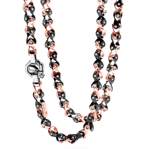 Мужская цепочка Chain in Pink Gold and Steel Baraka 'Ref: GC25104