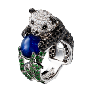 Boucheron Panda Ring Blue sapphire
