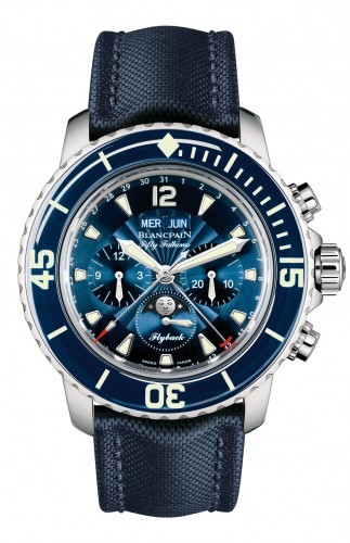 Blancpain Fifty Fathoms Complete Calendar Flyback Chrongraph (SS / Blue / Leather Strap)