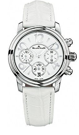 Blancpain Flyback chronograph Ladies (SS/White/Leather strap)