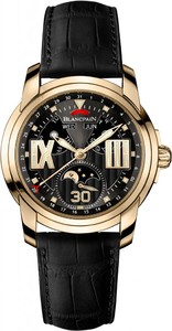 Blancpain L-evolution 8 Jours Moone Phase (RG / Black / Leather strap)