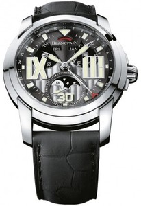 Blancpain L-evolution 8 Jours Moone Phase (SS/Silver/Leather strap)