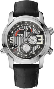 Blancpain L-evolution Alarm GMT (SS/Silver/Leather Strap)