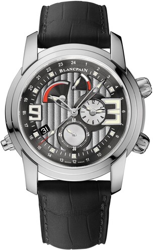 Blancpain L-evolution Alarm GMT (SS/Silver/Leather Strap)
