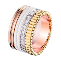 Boucheron Quatre White Edition Large Ring With Diamonds