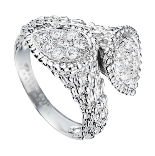 Boucheron Serpent Boheme Small White Gold Toi et Moi Ring