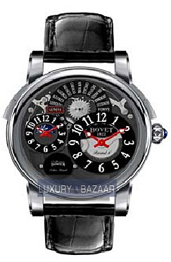 Bovet Dimier Recital 6 45 Orbis Mundi (WG - Titanium / Openwork / Leather) DT1150-OM-001