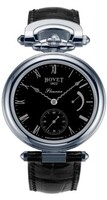 Bovet Fleurier 39 - Amadeo Steel (SS / Black Enamel / Leather Strap) AS39002