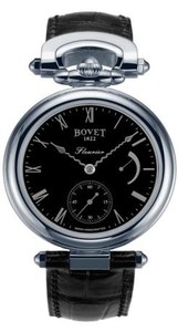 Bovet Fleurier 39 - Amadeo Steel (SS / Black Enamel / Leather Strap) AS39002