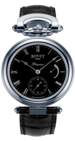 Bovet Fleurier 39 - Amadeo Steel (SS / Black Enamel / Leather Strap) AS39002
