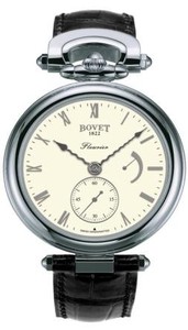 Bovet Fleurier 39 - Amadeo Steel (SS / Ivory Enamel / Leather Strap) AS39001