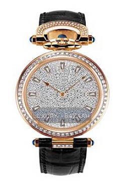 Bovet Fleurier 39 Amadeo Jewelry (RG - Diamonds / 12 Diamond baguette / Leather) AF39011-SD123-1