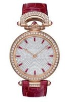 Bovet Fleurier 39 Amadeo Jewelry (RG - Diamonds / 12 Ruby baguette / Leather) AF39011-SD123