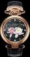 Bovet Fleurier 39 Amadeo Ladies Touch (RG / Black MOP / 12 Diamonds / Water Lily-Lotus / Leather) AF39013-SD2-LT01