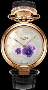 Bovet Fleurier 39 Amadeo Ladies Touch (RG / White MOP / 12 Diamonds / Orchid / Leather) AF39003-SD2-LT04