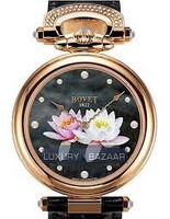 Bovet Fleurier 39 Amadeo Ladies Touch (WG / Black MOP / 12 Diamonds / Magnolia / Leather) AF39004-SD2-LT01