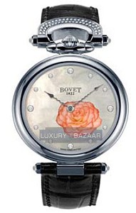 Bovet Fleurier 39 Amadeo Ladies Touch (WG / White MOP / 12 Diamonds / Begonia / Leather) AF39010-SD2-LT03