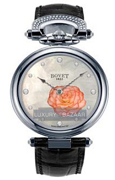 Bovet Fleurier 39 Amadeo Ladies Touch (WG / White MOP / 12 Diamonds / Begonia / Leather) AF39010-SD2-LT03