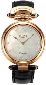 Bovet Fleurier 39 Amadeo (RG / White MOP / 12 Diamonds / Leather) AF39003
