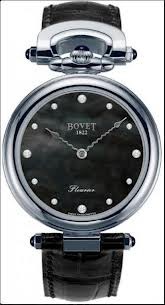 Bovet Fleurier 39 Amadeo (WG / Black MOP / 12 Diamonds / Leather) AF39004