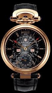 Bovet Fleurier 42 Perpetual Calendar GMT Amadeo (RG / Black guilloche / Leather) AGMT005