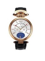 Bovet Fleurier 42 Perpetual Calendar Moon Phase Retrograde Amadeo (RG / Silver Opalin / Leather) AQPR011
