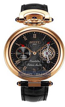 Bovet Fleurier 44 Tourbillon 7-days Amadeo Limited Edition (RG / Black guilloche / Leather) AIT7005