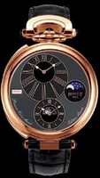 Bovet Fleurier 46 Orbis Mundi Moon Phase Amadeo (RG / Black Enamel-Guilloche / Leather) AFOMP001