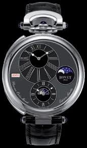 Bovet Fleurier 46 Orbis Mundi Moon Phase Amadeo (WG / Black Enamel-Guilloche / Leather) AFOMP002