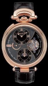 Bovet Fleurier 46 Tourbillon Orbis Mundi Amadeo Limited Edition (RG / Black guilloche / Leather) AIOM001