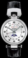 Bovet Sportster 36 Triple Date Moon Phase (SS - Diamonds / Silver Opalin / Leather) QA0066-SD1