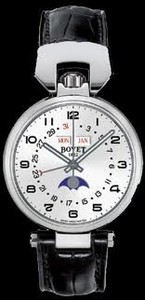 Bovet Sportster 36 Triple Date Moon Phase (SS - Diamonds / Silver Opalin / Leather) QA0066-SD1