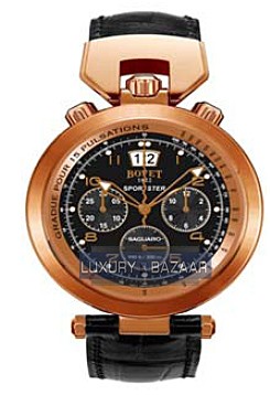 Bovet Sportster 46 Saguaro Gold (RG / Black Enamel / Leather) SP0420-MA