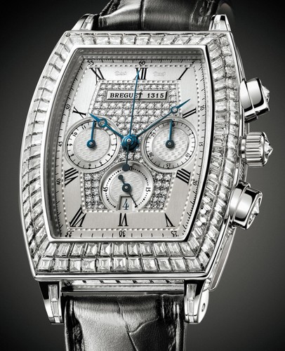 Breguet Heritage Chronograph (WG / Silver-Diamonds / Leather) 5469BB/62/996 DD0D