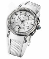 Breguet Marine Chronograph Ladies (WG-Diamonds / MOP / Rubber Strap) 8828BB/5D/586 DD00