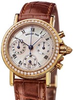 Breguet Marine Chronograph Ladies (YG / Diamonds / Leather) 8491BA/52/964 D000