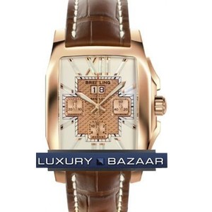 Breitling Bentley Flying B Chronograph (RG / Silver / Croc Leather)