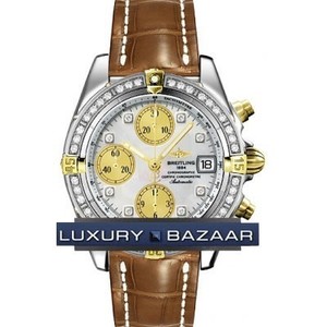 Breitling Chrono Cockpit (SS-YG-Diamonds / MOP-Diamonds / Croc Leather)