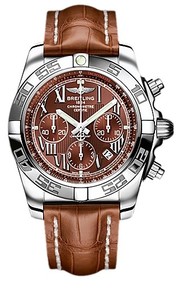 Breitling Chronomat B01 (SS / Amber / Croc Leather )